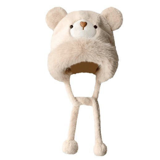 Bonnet Ours Peluche Hiver