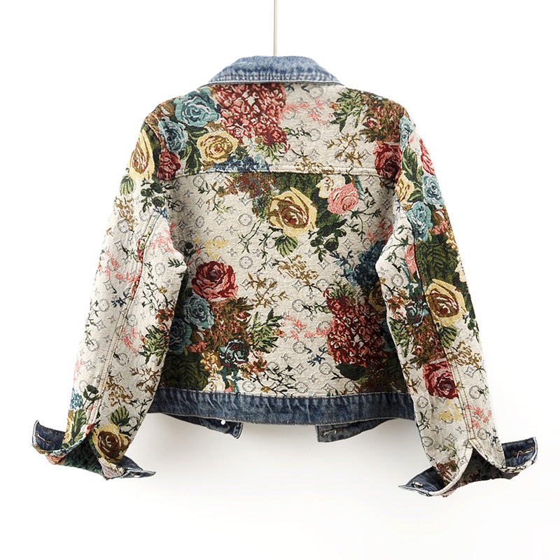 Veste Denim Imprimée Femme