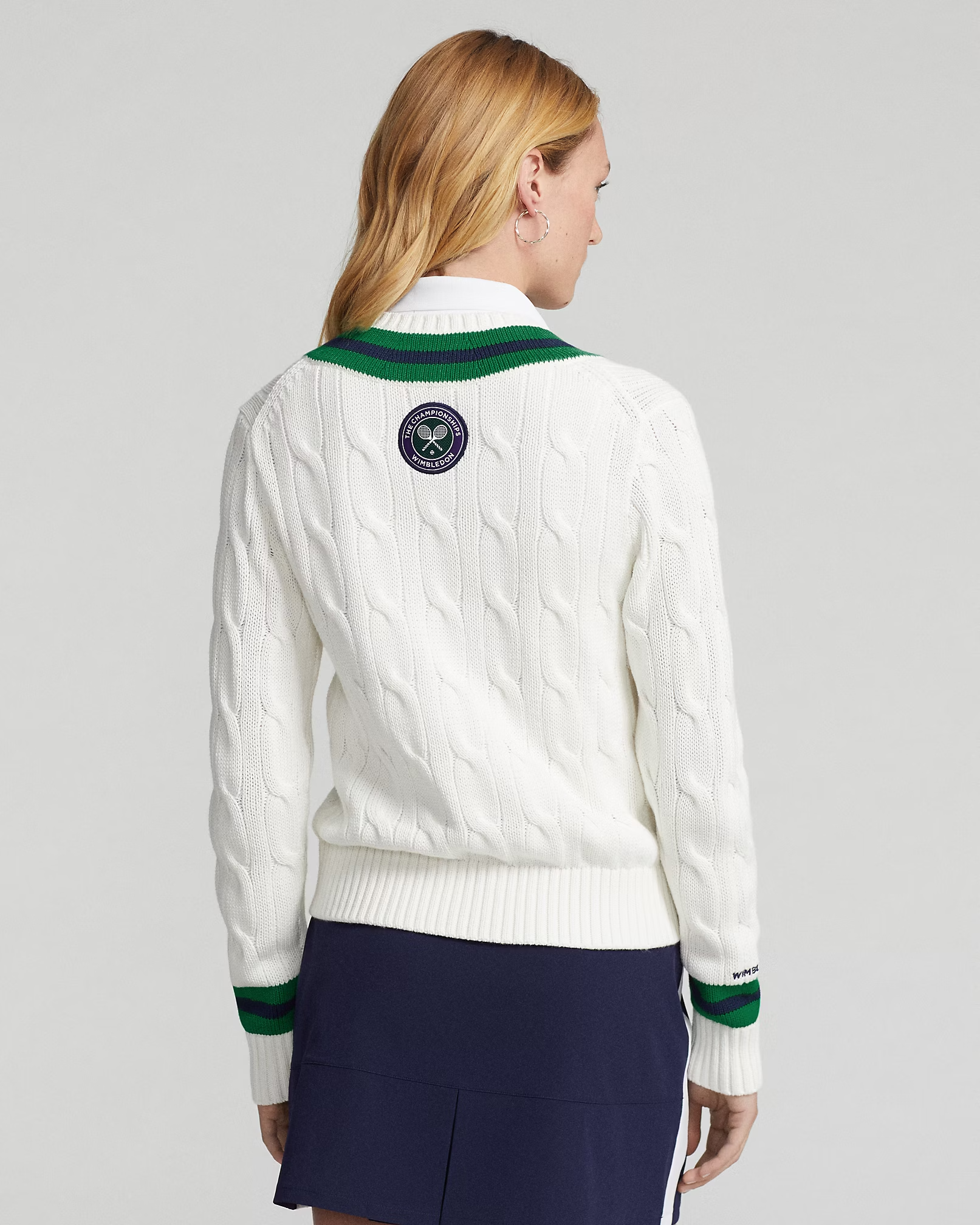 Pull en Coton Câblé Wimbledon Cricket